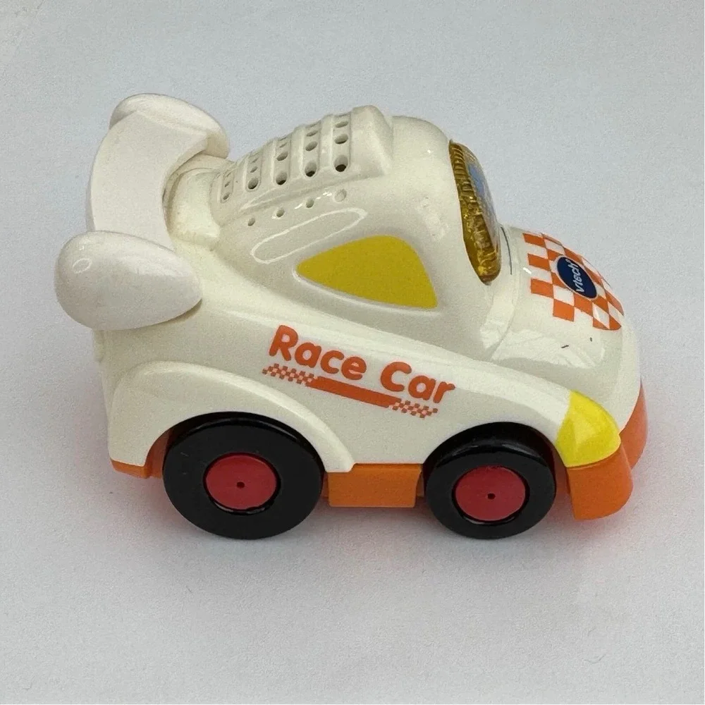 Vtech Go Go Smart Wheels Race Car White Orange Electronic Toddler Toy Vehicle